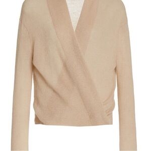 Vince Tan Mohair & Wool Blend Wrap Sweater